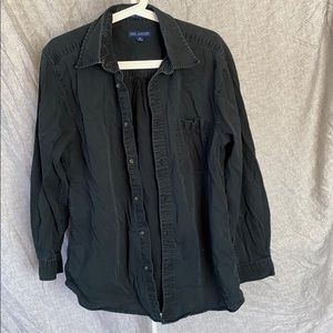 Black oversized button down